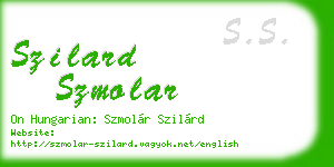 szilard szmolar business card