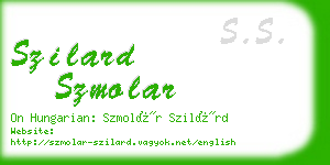 szilard szmolar business card